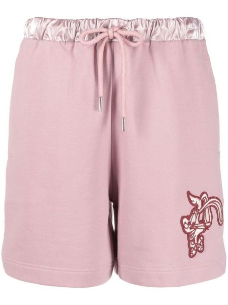 Shorts aus baumwoll Moncler pink