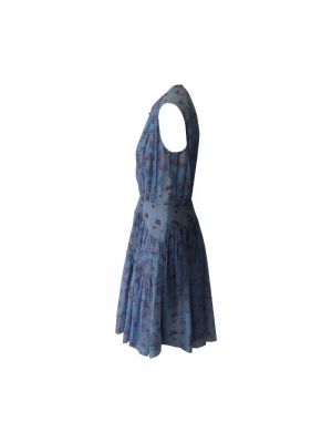 Jedwabna sukienka Chloé Pre-owned niebieska