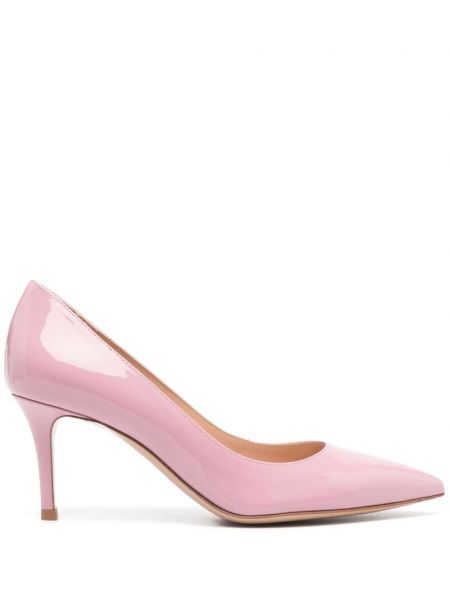 Pantofi cu toc din piele Gianvito Rossi roz