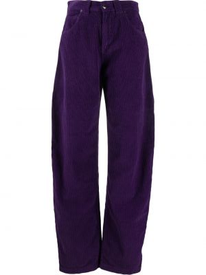 Manšestrové kalhoty Darkpark fialové