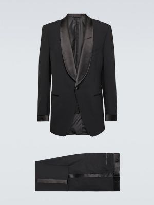 Vlněný oblek Tom Ford černý