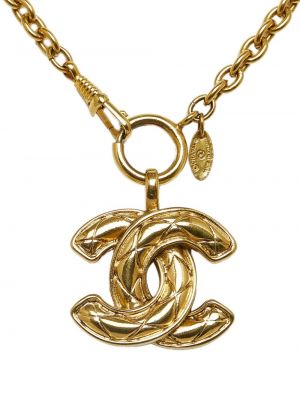Dygsniuotas pakabukas Chanel Pre-owned auksinė