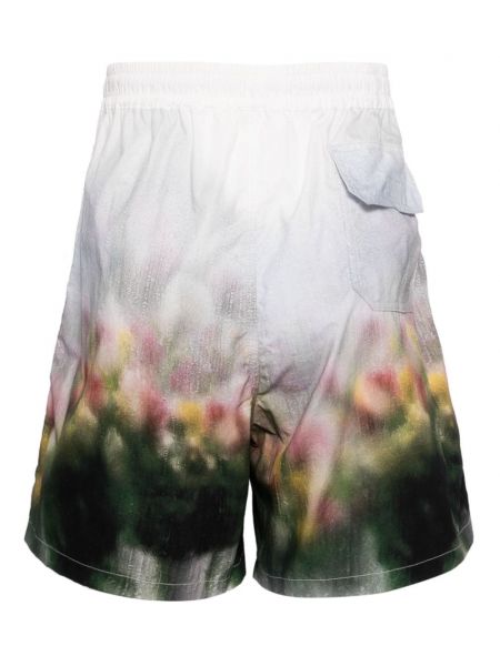 Shorts en coton à imprimé Yoshiokubo blanc