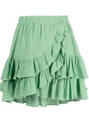 Памучна пола с волани Federica Tosi зелено