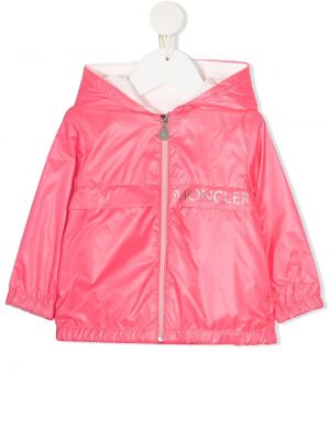 Trykt lang jakke for jenter Moncler Enfant rosa