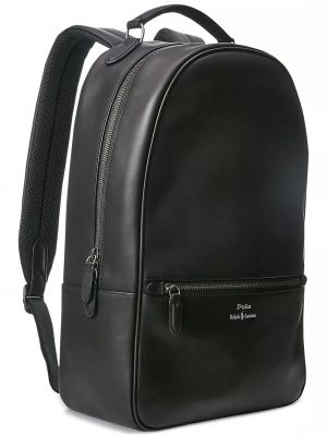Кожаный рюкзак Polo Ralph Lauren черный
