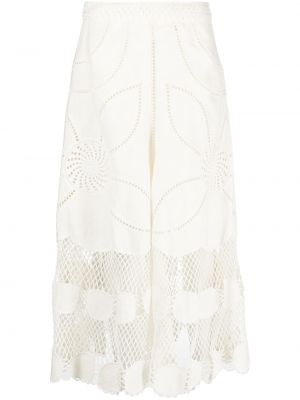 Sukně na zip s vysokým pasem Ulla Johnson - bílá
