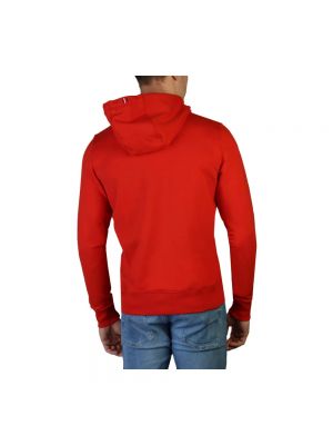 Sudadera con capucha de algodón Tommy Hilfiger rojo