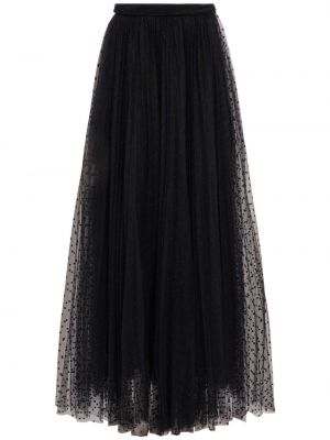 Plisovaná tylová sukňa Altuzarra čierna