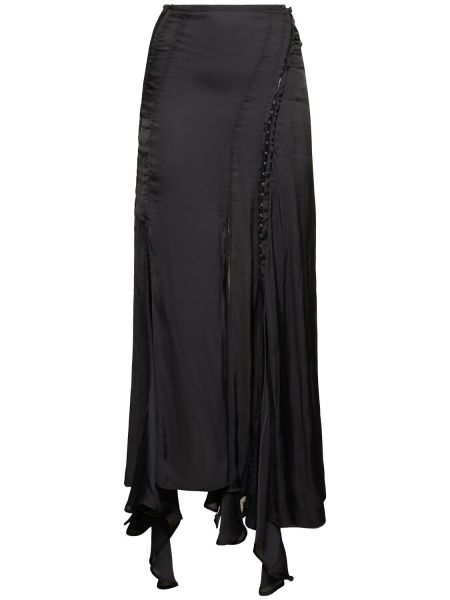 Długa spódnica z dżerseju koronkowa Y/project czarna