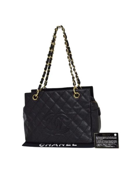Bolso shopper Chanel Vintage negro