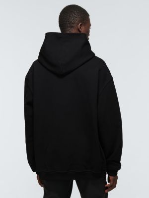 Pernata hoodie s kapuljačom Maison Margiela crna