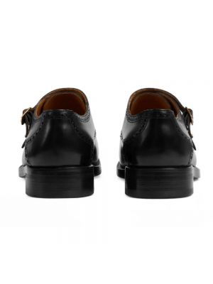 Zapatos monk de cuero Gucci negro