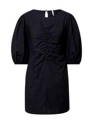 Bavlnené priliehavé mini šaty na zips Free People - čierna