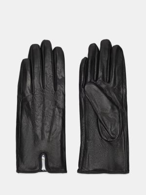 Черные кожаные перчатки Alessandro Manzoni Yachting