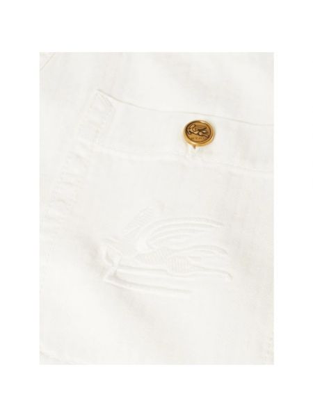Pantalones a rayas de tejido jacquard Etro blanco
