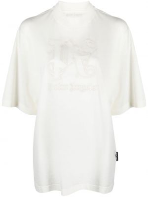 T-shirt con stampa Palm Angels bianco