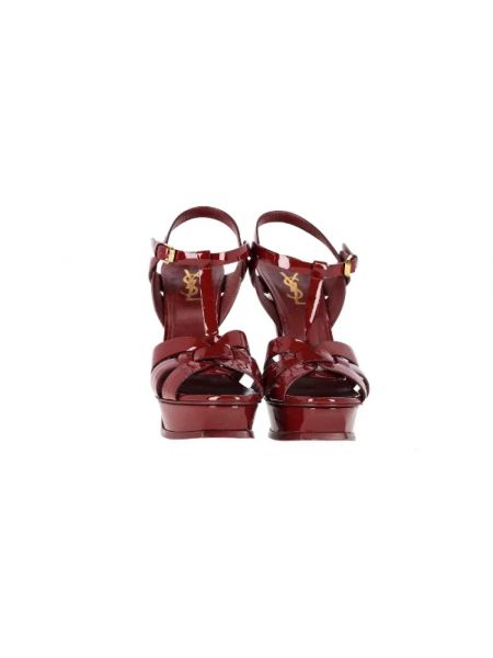 Sandały trekkingowe skórzane na obcasie Yves Saint Laurent Vintage