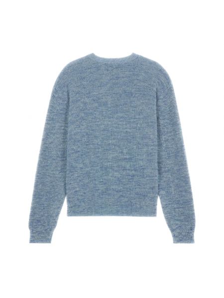 Sweter z długim rękawem Maison Kitsune niebieski