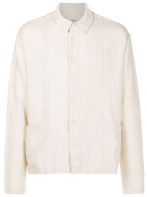 Lněná košile Osklen bílá