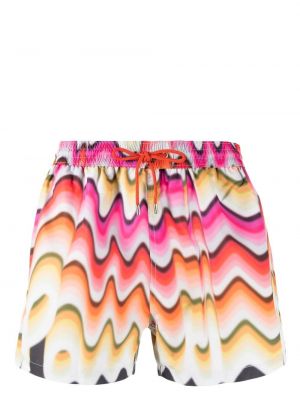 Abstrakt trykk trykt shorts Paul Smith oransje