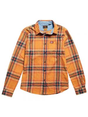 Рубашка с длинным рукавом Superdry оранжевая