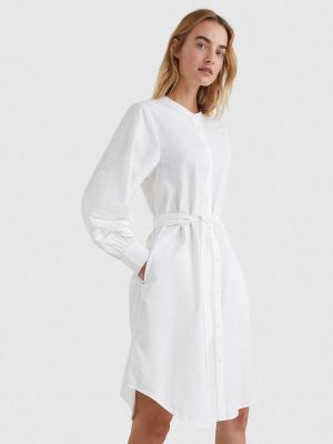 Košeľové šaty Tommy Hilfiger biela