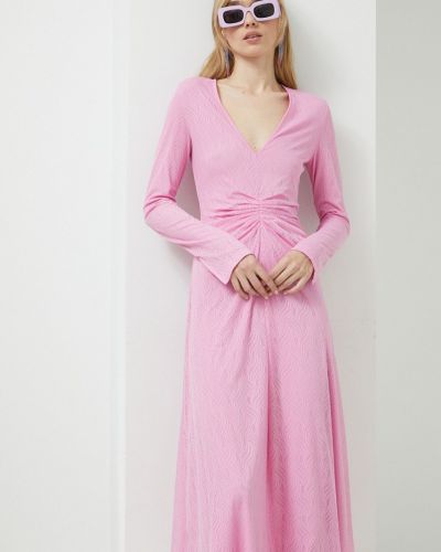 Rotate ruha rózsaszín, maxi, harang alakú