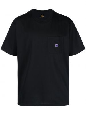T-shirt mit rundem ausschnitt Needles schwarz