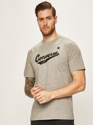 Тениска с дълъг ръкав Converse сиво