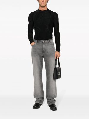 Jeansy relaxed fit Courreges szare