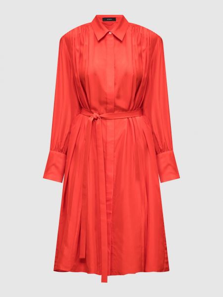 Шовкова сукня-сорочка Joseph червона