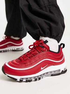 Атласные кроссовки Nike Air Max красные