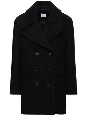 Cappotto di lana Burberry nero