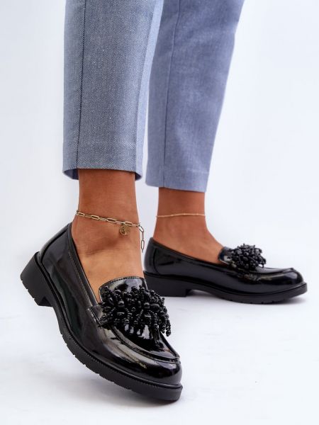 Pantofi loafer din piele de lac Kesi negru
