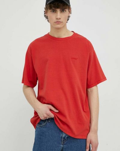 Pamučna majica jednobojna Levi's® crvena