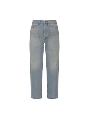 Proste jeansy relaxed fit Palm Angels niebieskie