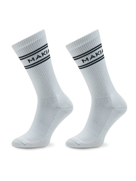 Prugaste samostojeće čarape Makia bijela