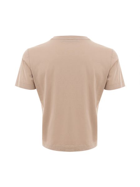 Camiseta de algodón manga corta Gran Sasso beige