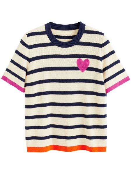 Dryžuotas marškinėliai su širdelėmis Chinti & Parker