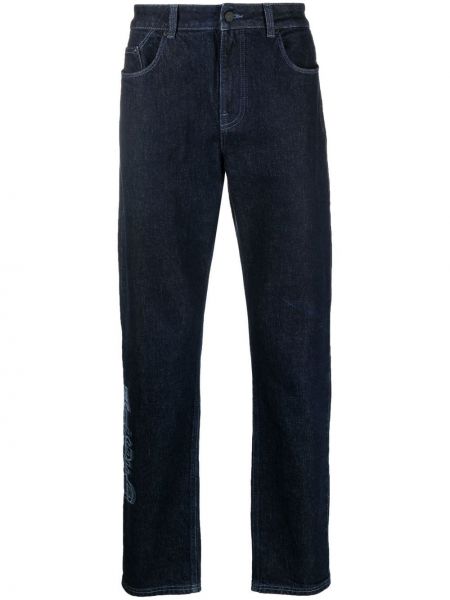 Straight leg jeans a vita alta Karl Lagerfeld blu