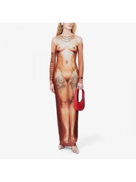 Длинное платье с высоким воротником Jean Paul Gaultier