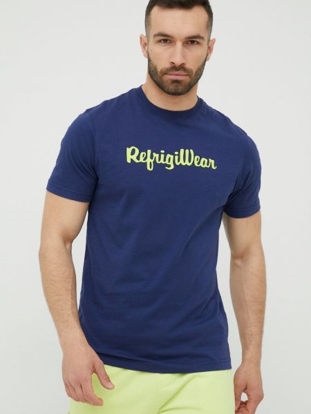 Памучна тениска с дълъг ръкав с принт Refrigiwear