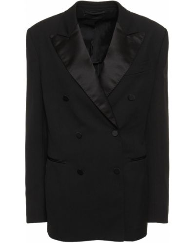 Hodvábny vlnený oblek Tom Ford čierna