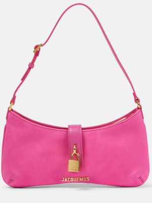 Велурени чанта за ръка Jacquemus розово