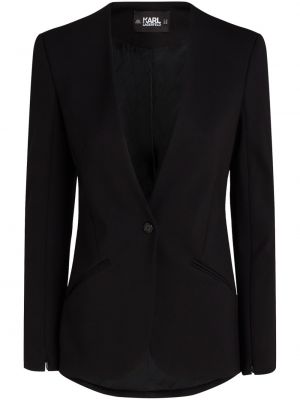 Blazer z v-izrezom Karl Lagerfeld črna