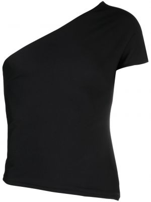 Asimetriškas marškinėliai Aaron Esh juoda