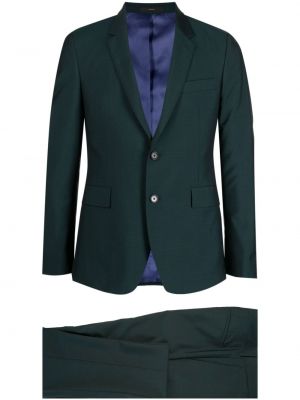 Mohérový vlnený oblek Paul Smith zelená