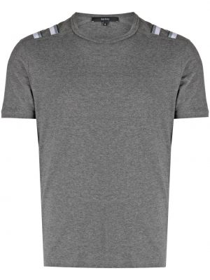 T-shirt en coton à rayures Gucci gris
