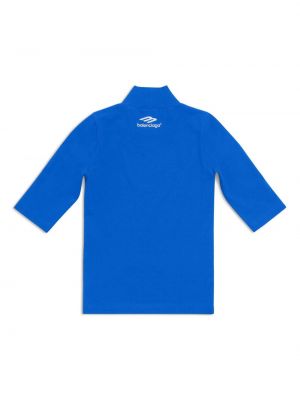 T-shirt mit stickerei aus baumwoll Balenciaga blau